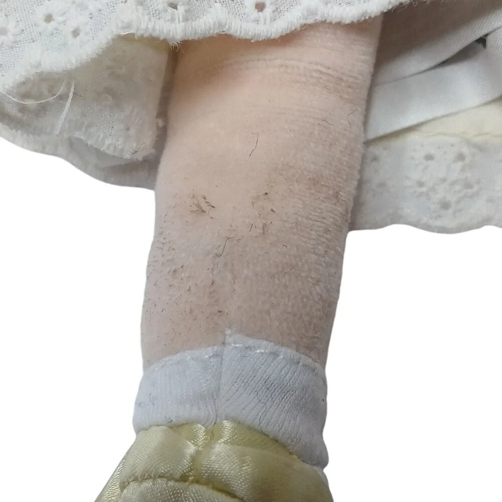 Disney Plush Doll Kids Small Yellow Blue Snow White Princess Satin Dress‎ Bow